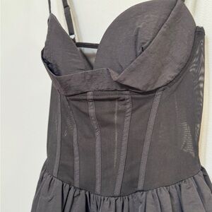 Forever 21 Sexy Little Black Strapless Bustier Dress With Tulle Medium